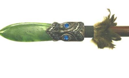 Full Size Taiaha with Greenstone Blade For Sale