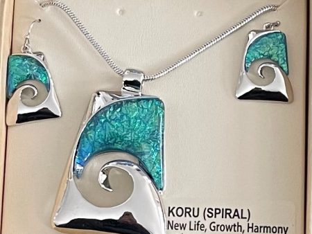 Blue Koru Necklace set Discount