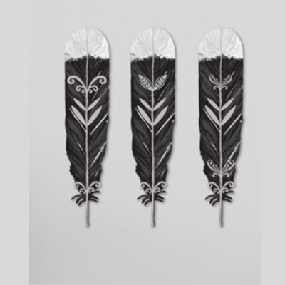 Maori Huia Feather Set - Wall Art Hot on Sale