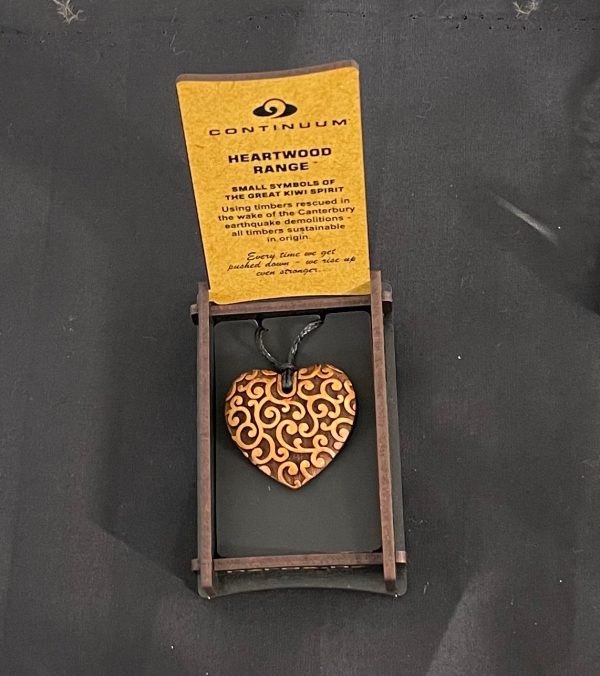 Heartwood Heart Pendant - Wood Necklace Online Hot Sale