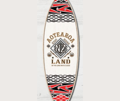 Aotearoa Ply Surfboard Art - Kiwiana Wall Art Hot on Sale