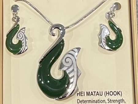 Jade Hei Matua Necklace and Earrings For Discount