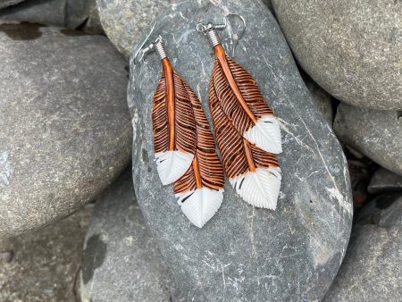 Bone Feather Earrings For Sale