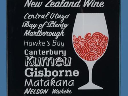 Glass NZ Wine Coaster Set Supply