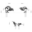 Set Of 4 Kiwi Family - Garden Art NZ on Sale