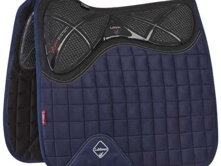 LeMieux Tapis de Selle X-Grip Twin Square Dressage Marin Hot on Sale