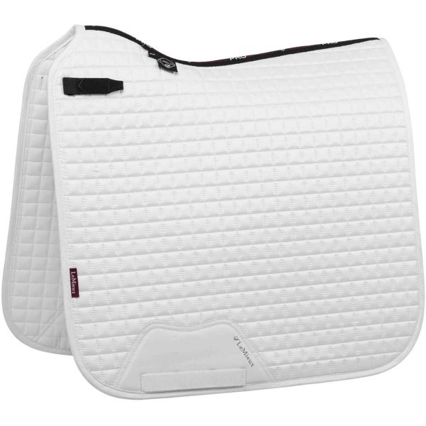 LeMieux Tapis de Selle Prosport Square Suede Dressage Blanc Supply