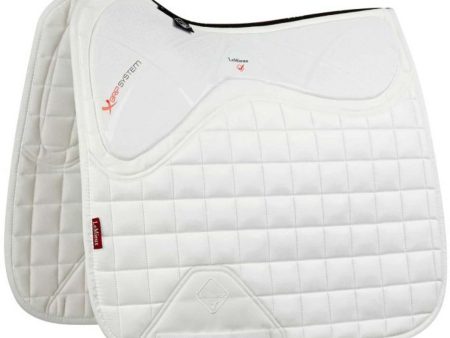 LeMieux Tapis de Selle X-Grip Square Dressage Blanc Sale