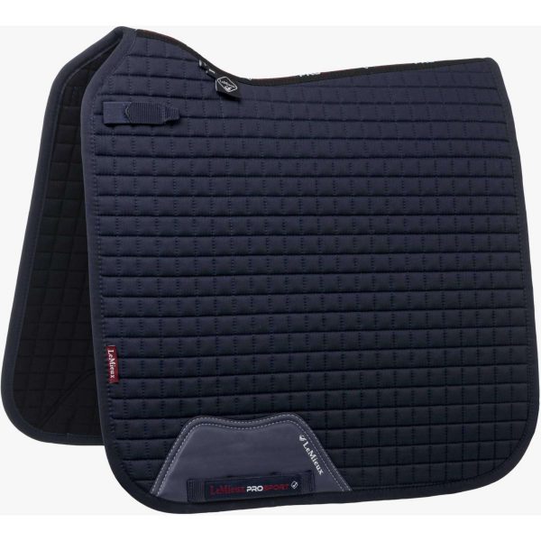 LeMieux Tapis de Selle Prosport Plain Square D-Ring Dressage Marin Online Sale