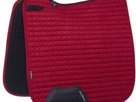 LeMieux Tapis de Selle Luxury Square Dressage Chilli Red Online now