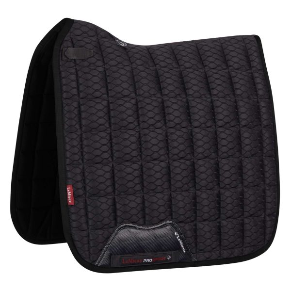 LeMieux Tapis de Selle Carbon Mesh Air Square Dressage Noir Discount