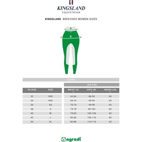 Kingsland Pantalon d Équitation Katinka Full Grip F-Tec2 Marin Sale