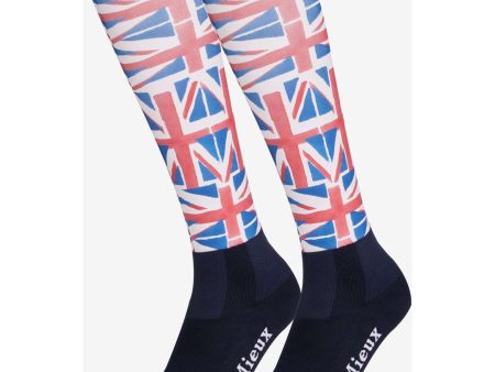 LeMieux Chaussettes Footsie Bleu Rouge Blanc For Sale