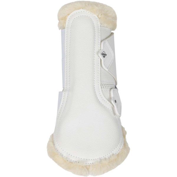 LeMieux Brushing Boots Fleece Edge Mesh Blanc Naturel Online now