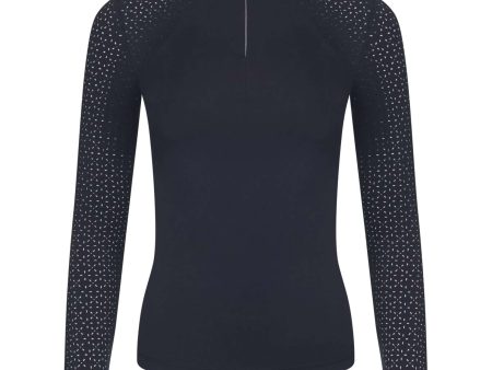 LeMieux Chemise de Spetacle Olivia Longues Manches Marin on Sale