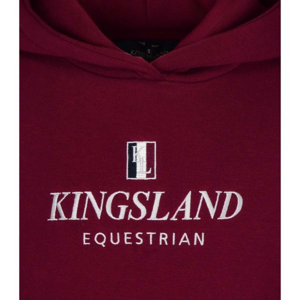 Kingsland Pull col Hoodie Classic Junior Bordeaux Supply