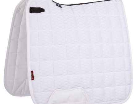 LeMieux Tapis de Selle Carbon Mesh Air Square Dressage Blanc Supply