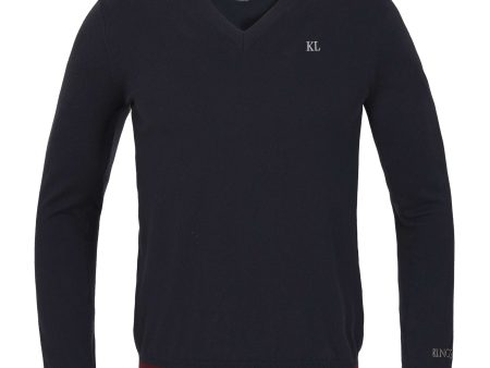 Kingsland Chemise Classic Knitted V-Neck Hommes Marin Online