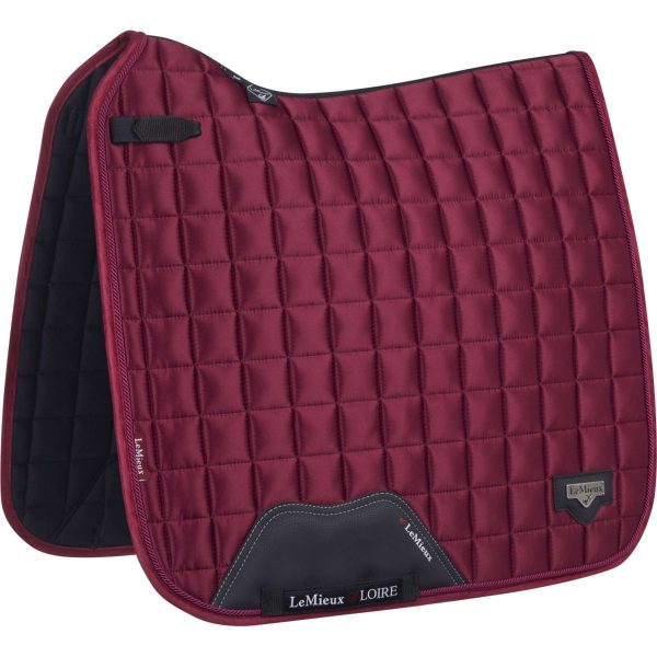 LeMieux Tapis de Selle Loire Classic Satin Square Dressage Mulberry Online Hot Sale