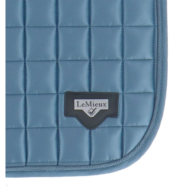 LeMieux Tapis de Selle Loire Classic Satin Square Dressage Ice Blue Supply