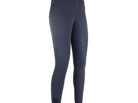 Lauria Garrelli Pantalon d Équitation Basic Silicone Fond de Peau Bleu Foncé Supply