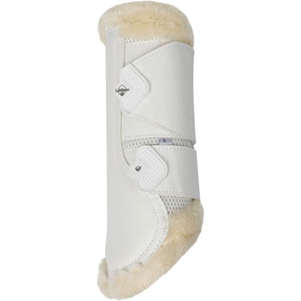 LeMieux Brushing Boots Fleece Edge Mesh Blanc Naturel Online now