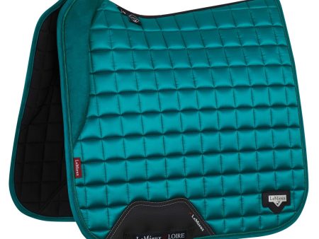 LeMieux Tapis de Selle Loire Memory Satin Square Dressage Peacock Green Online