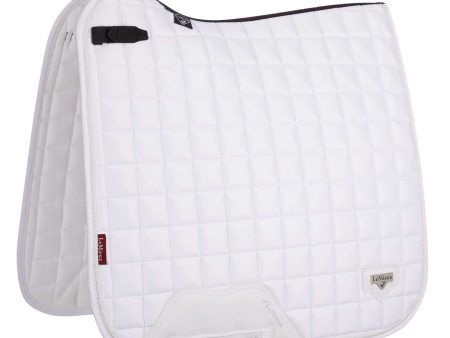 LeMieux Tapis de Selle Loire Classic Satin Square Dressage Blanc Hot on Sale