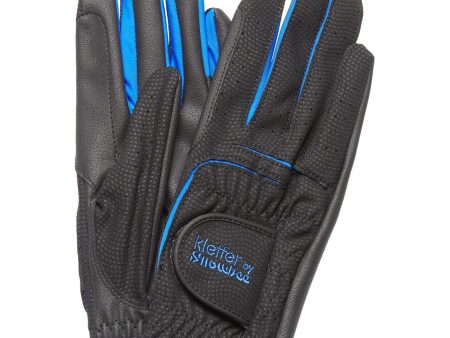 Kieffer Gants d Équitation Mannheim Noir Bleu on Sale