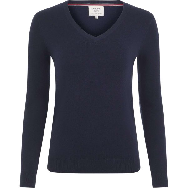 LeMieux Pull Elite V-Neck Femme Marin For Cheap