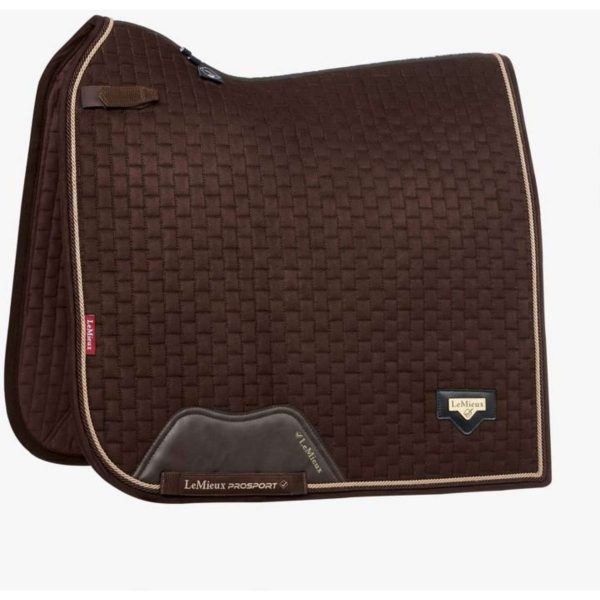 LeMieux Tapis de Selle de Dressage Puissance Suede Marron Cheap