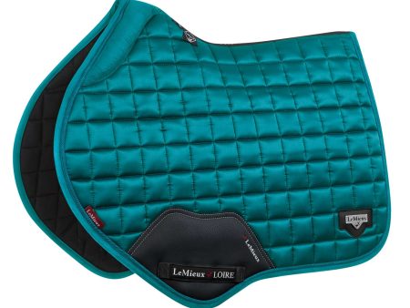 LeMieux Tapis de Selle Loire Memory Satin Square CC Peacock Green For Discount