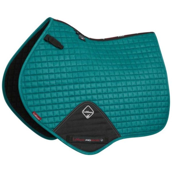 LeMieux Tapis de Selle Luxury Square CC Peacock Vert Online now