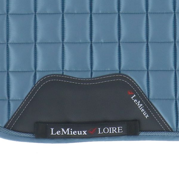 LeMieux Tapis de Selle Loire Classic Satin Square Dressage Ice Blue Supply