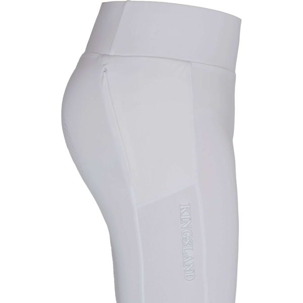 Kingsland Pantalon d Équitation Katinka Full Grip F-Tec2 Blanc Fashion